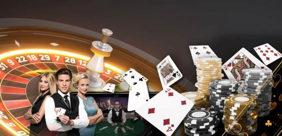 Professional live poker dealer in a casino setting